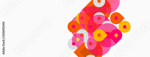 Foto Abstract composition featuring overlapping circles