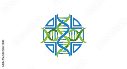 Abstract Molecular Structure Representing Innovation in Modern Biotechnology and Gene Research