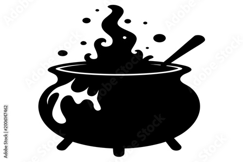 Schilderij op canvas poison brew silhouette vector,  poison brew vector illustration