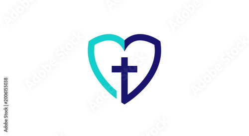 Free Download Christian Heart Symbol Representing Faith, Devotion, and Spiritual Love in Modern Design - GFXLoad