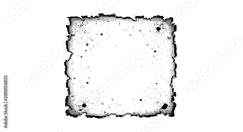 Foto Black and white torn paper edge.