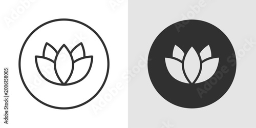 Obraz na plátne Eco Wellness Icon representing a balanced lifestyle that combines personal health, mindfulness, and environmentally friendly living practices for overall well-being and sustainability