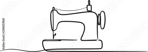 Bild auf Leinwand Simple sewing machine illustration