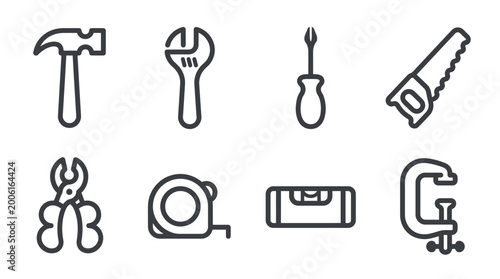 Canvastavla Set of hand tools for repair.
