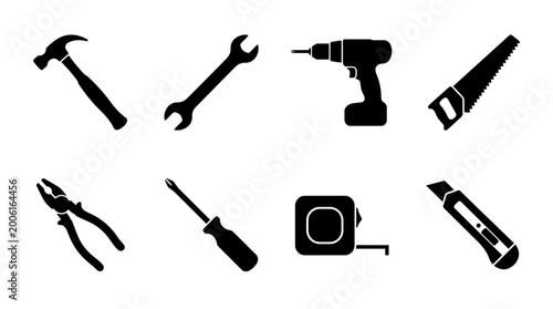 Tableau sur toile Set of various hand tools equipment 1.