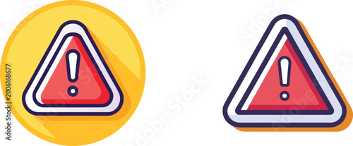 Free Download Two warning triangle signs with exclamation marks on a transparent background, indicating caution or alert. - GFXLoad