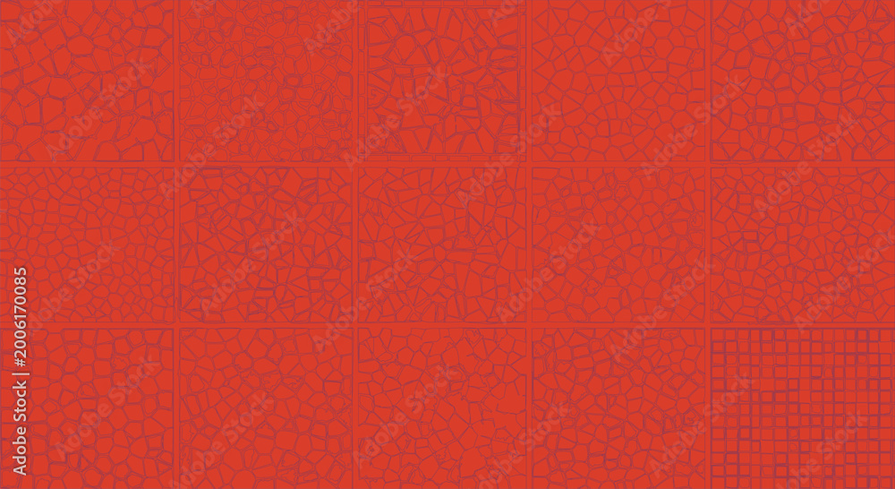 Fototapeta premium Red halftone texture creates a bold and vibrant background with a classic retro printing aesthetic.