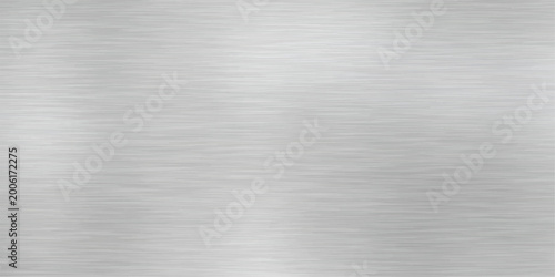 Bild auf Leinwand Industrial stainless steel plate with a brushed metal texture featuring a shiny