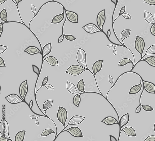 Collection of delicate and moody watercolor floral seamless patterns