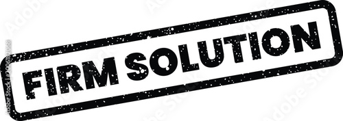 Tableau sur toile Black firm solution rubber stamp with a vintage distressed texture on a bright w