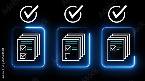 Legal document approval process idea on the transparent background. Automated workflow management solution. Online document review. Animation video. 