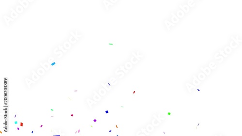 Colorful confetti blast animation transparent background 4k. Colorful Isolated Confetti party popper Explosion. confetti Blast Realistic On Transparent Background. Green Screen Alpha Matte Channel..