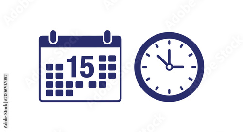 Calendar and clock icons together.