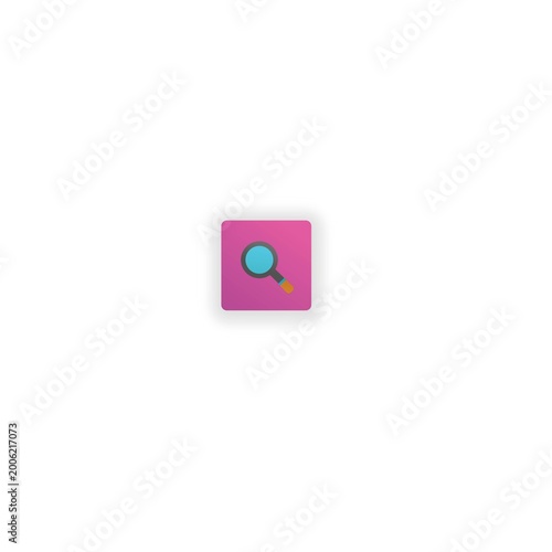 Pink Flat Magnifying Glass Search Icon for Web 
App and Business UI Interface Design