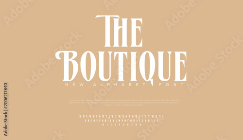 Fotografija Modern elegant beauty font alphabet logo