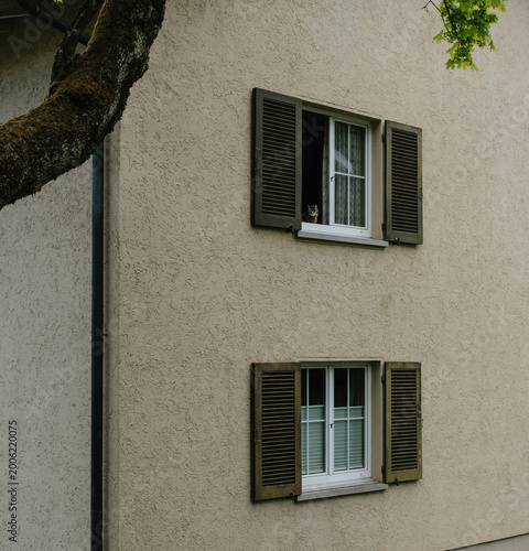 old windows with shutters