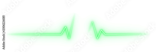 green neon heartbeat line png transparent background, glowing green ecg pulse line effect png isolated on transparent, neon green electrocardiogram heartbeat waveform png transparent background