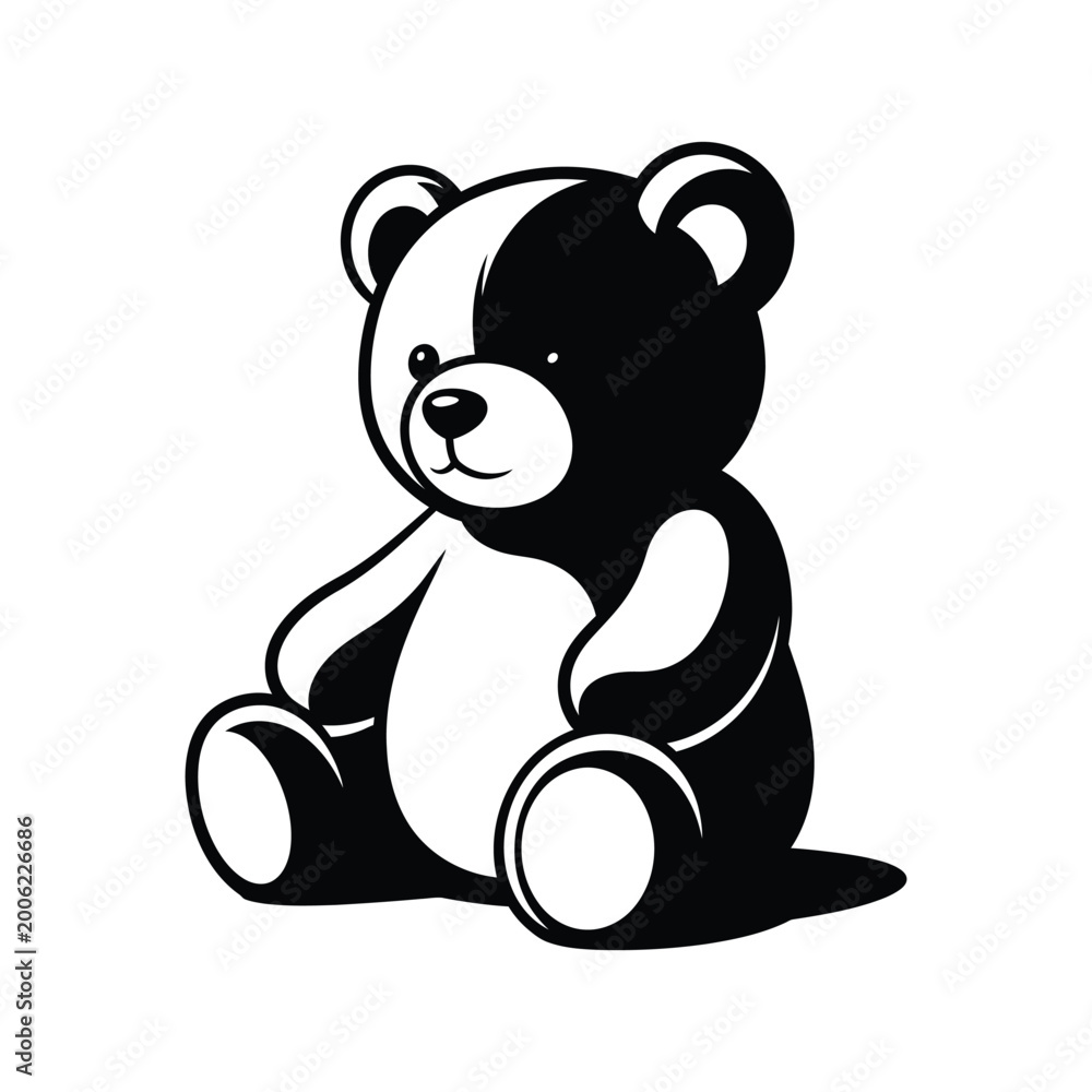 Fototapeta premium teddy bear vector with white background.