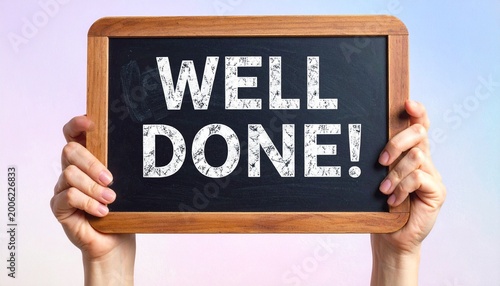 “WELL DONE!” Chalkboard – Praise & Encouragement Symbol