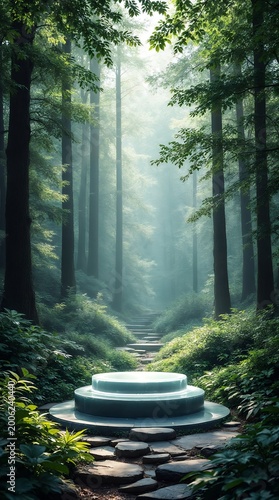  podium in the nature

