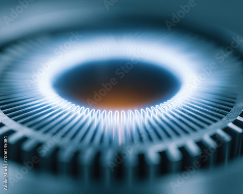 Artificial intelligence powers large language models LLM to analyze complex patterns like glowing circular structure this abstract technology image
