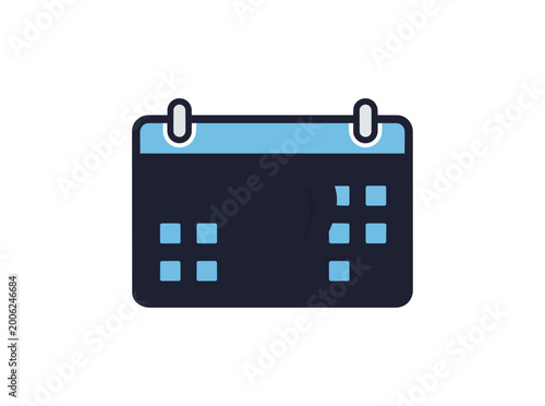 Calendar icon simple design for time and date management