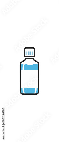 Bottle illustration on black background