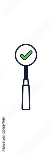 Icon illustration check mark symbol circle