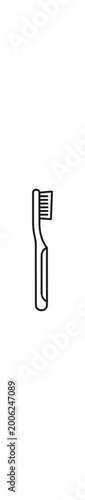 Toothbrush silhouette on black background health and dental hygiene concept