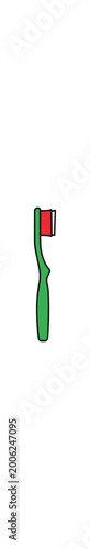 Abstract composition of green and red forms against black background