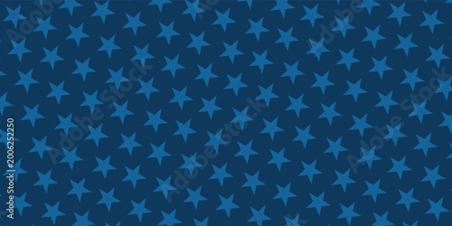 Star pattern on blue gradient background template. America 4th of July Memorial or Independence day theme wallpaper.eps10