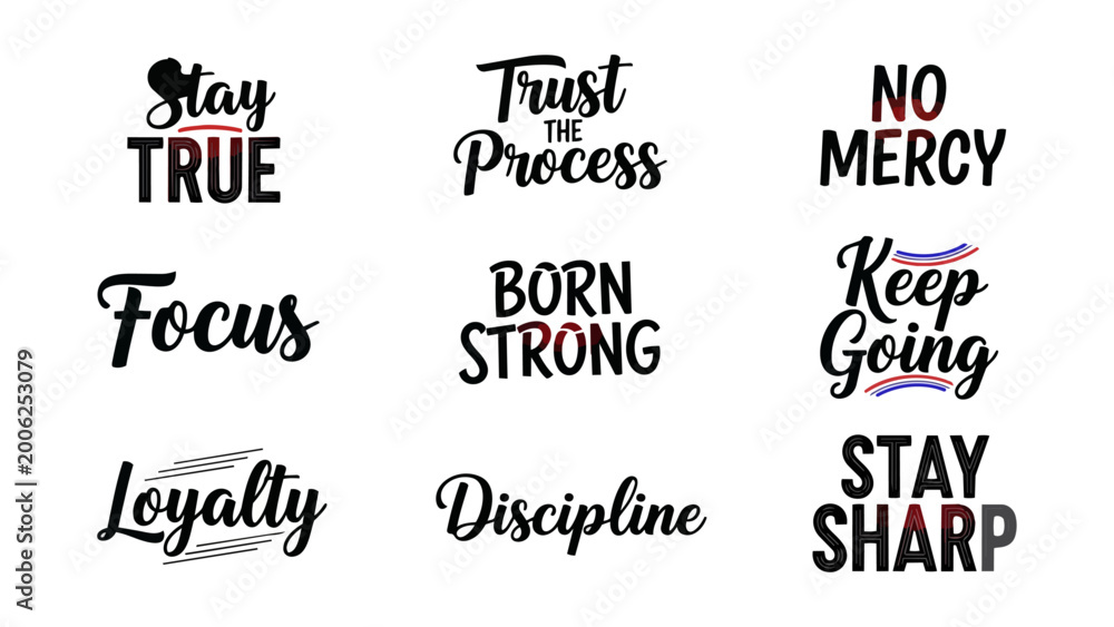 Obraz premium Inspiring text compositions on dark background for creative design