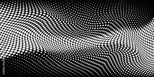 Wide simple black and white grill mesh pattern vector illustration