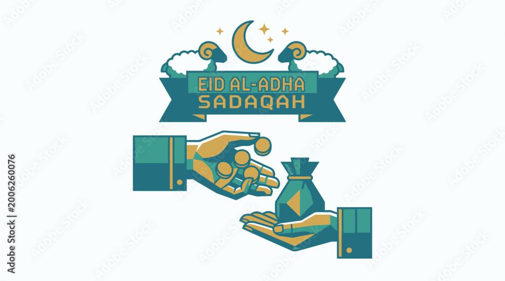 Fototapeta premium Zakat and Sadaqah Islamic charity concept.