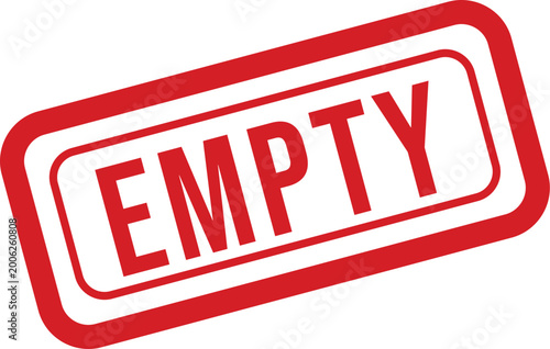 Cuadro en lienzo Red 'empty' stamp on white background a symbol of void and absence