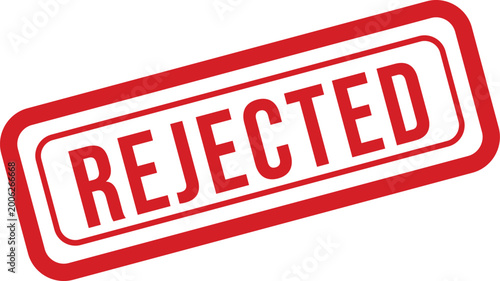 Tableau sur toile Rejected stamp illustration a symbol of denial and disapproval