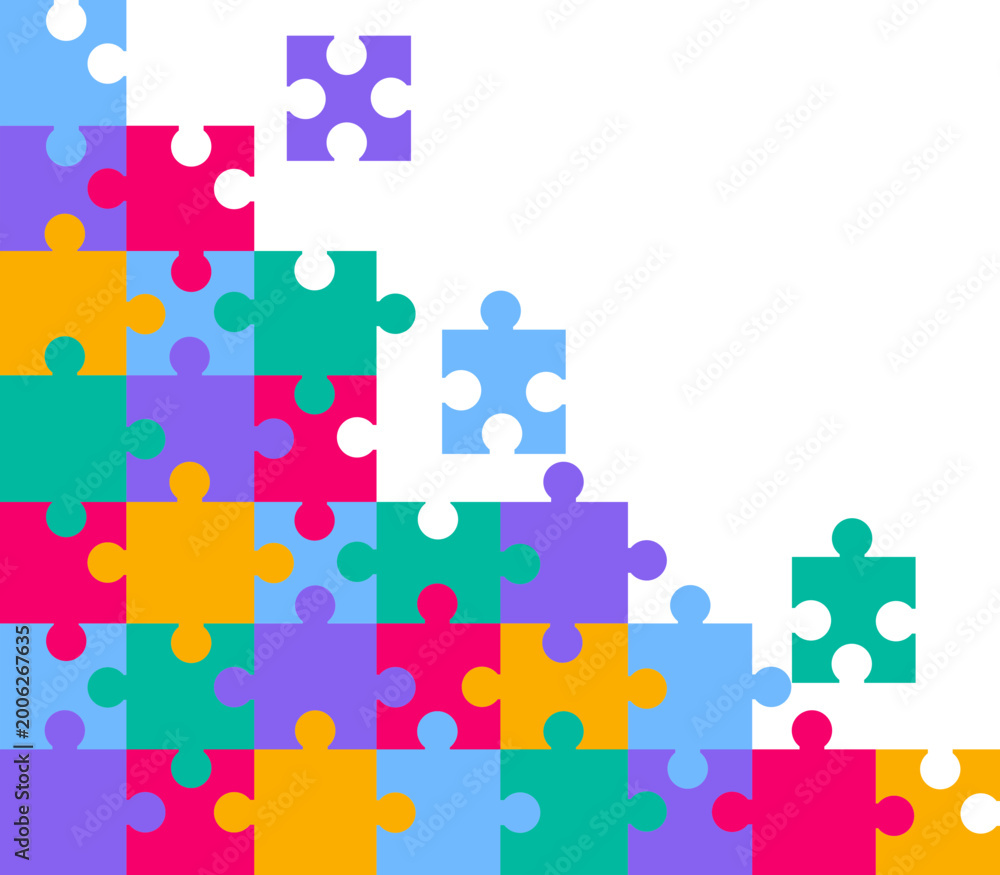 Naklejka premium Puzzle Corner Illustration