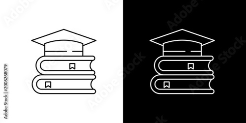 Fotografía Symbolic icon illustration depicting academic achievement, higher education, and