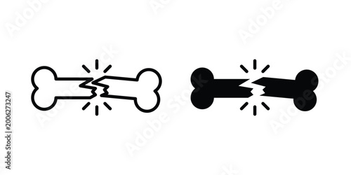 Quadro su tela Broken bone icon element for design. Vector symbols