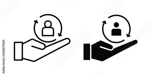 Customer retention icon element for design. Vector symbols