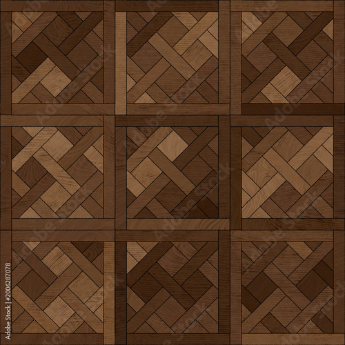 Obraz na płótnie Seamless Versailles parquet floor in 4K resolution