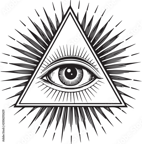 Foto Eye triangle symbol illustration