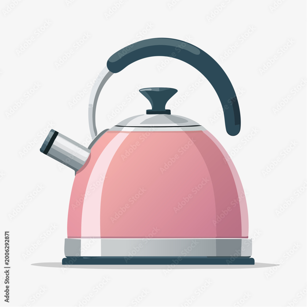 Obraz premium Pink Kettle Illustration