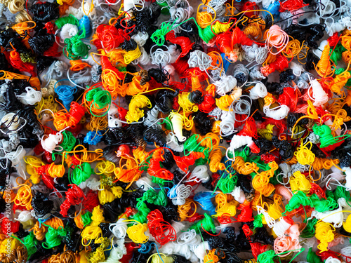 Top view showing a large amount of waste from 3D printing filament