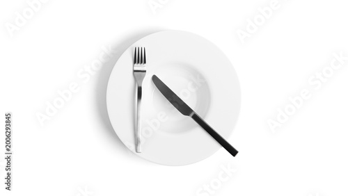 Εκτύπωση καμβά Sign language with cutlery