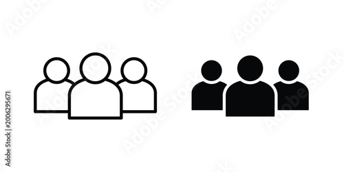 Schilderij op canvas Member group icon element for design. Vector symbols
