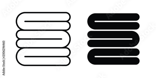 Fotografie Neat fold clothes icon element for design. Vector symbols