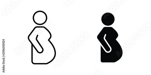 Pregnancy icon element for design. Vector symbols