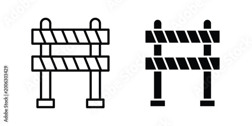 Fotografia Roadblock icon element for design. Vector symbols