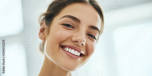 Close-up of a natural adult smile in a bright dental clinic with perfect white teeth Free Download Close-up of a natural adult smile in a bright dental clinic with perfect white teeth - GFXLoad